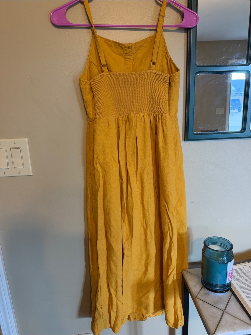 Old Navy Mustard Yellow Button-Front Maxi Dress - Picture 2 of 2